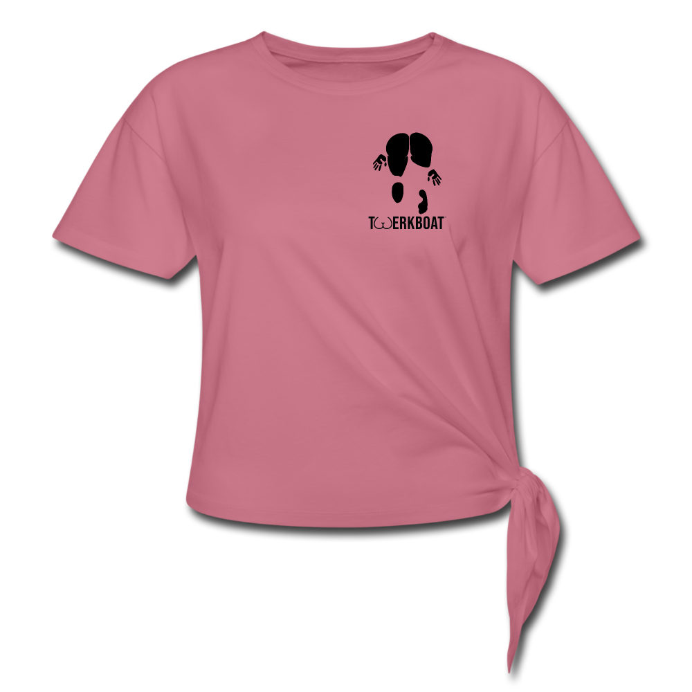 Women's Knotted T-Shirt - mauve
