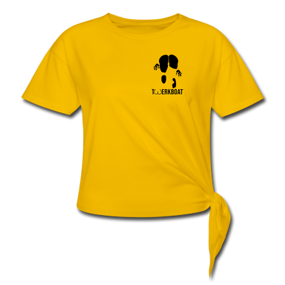 Women's Knotted T-Shirt - sun yellow