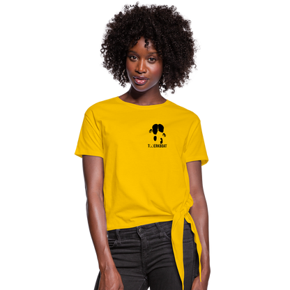Women's Knotted T-Shirt - sun yellow