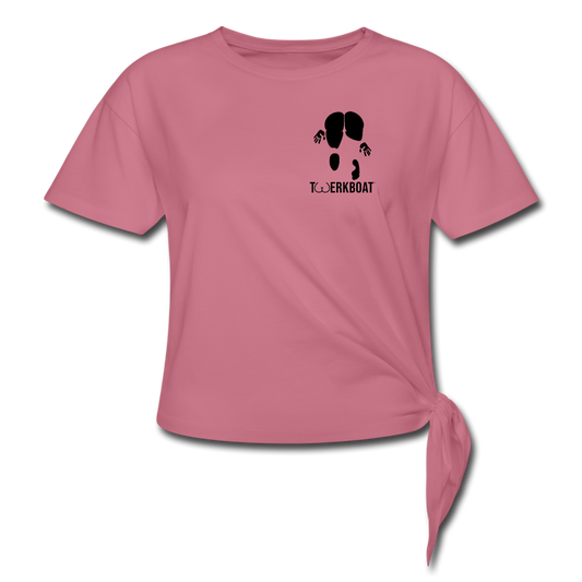 Women's Knotted T-Shirt - mauve