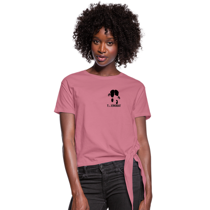 Women's Knotted T-Shirt - mauve