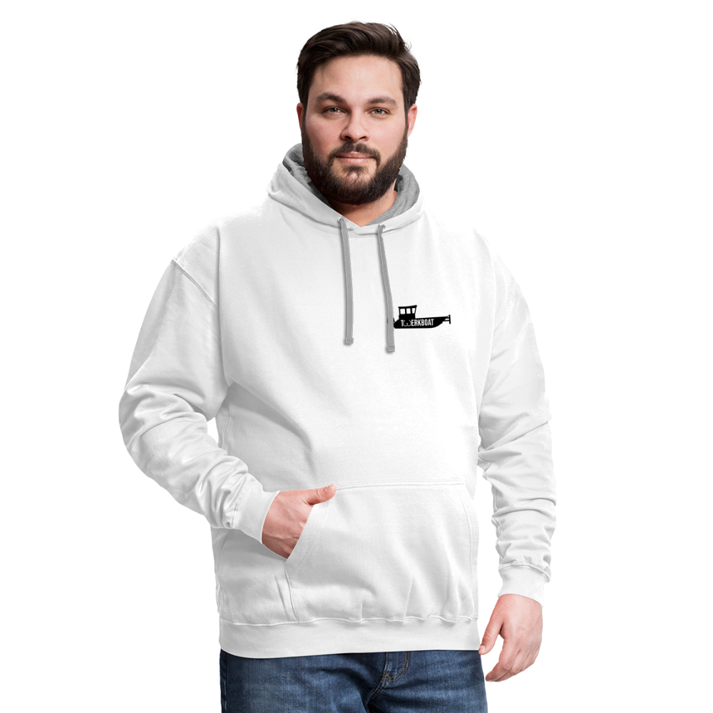 boat Hoodie - white/gray