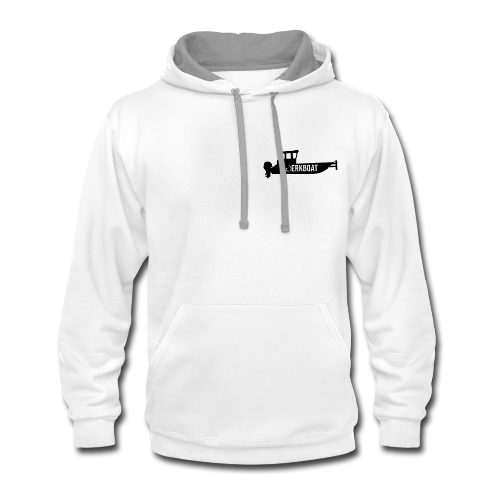 boat Hoodie - white/gray