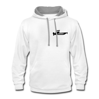 boat Hoodie - white/gray