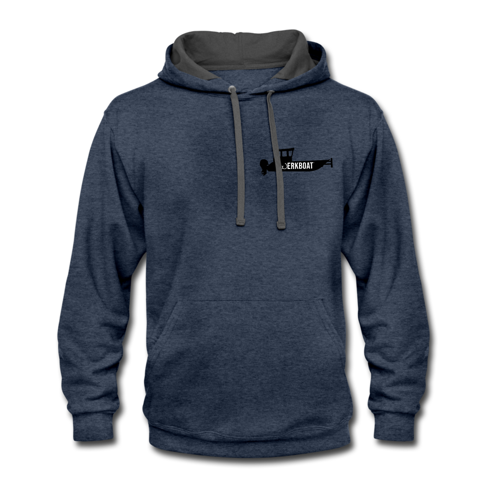 boat Hoodie - indigo heather/asphalt