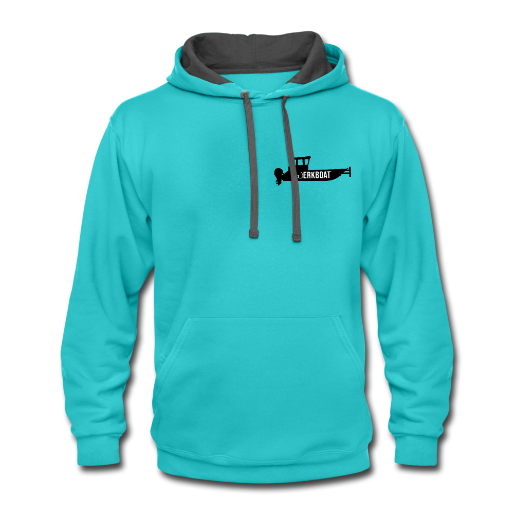 boat Hoodie - scuba blue/asphalt