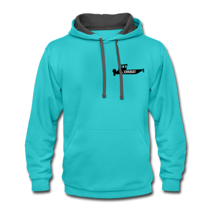 boat Hoodie - scuba blue/asphalt